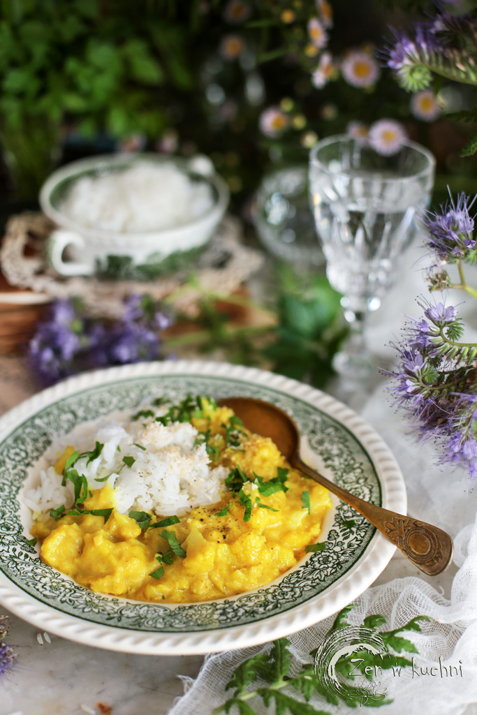 curry z kalafiora z ryżem