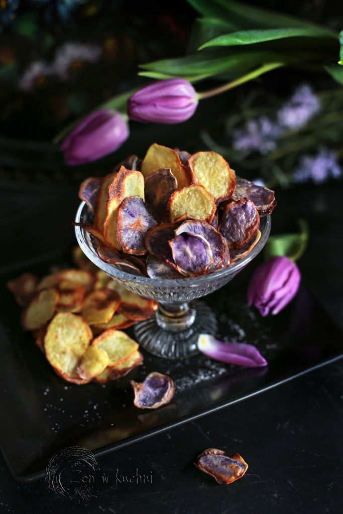 chipsy z fioletowych ziemniaków