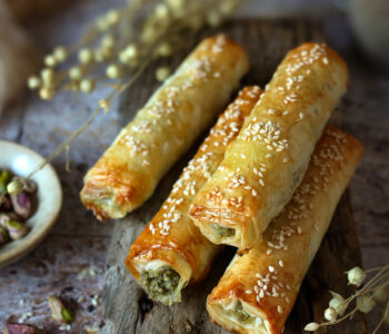 roladki pistacjowe z ciasta filo