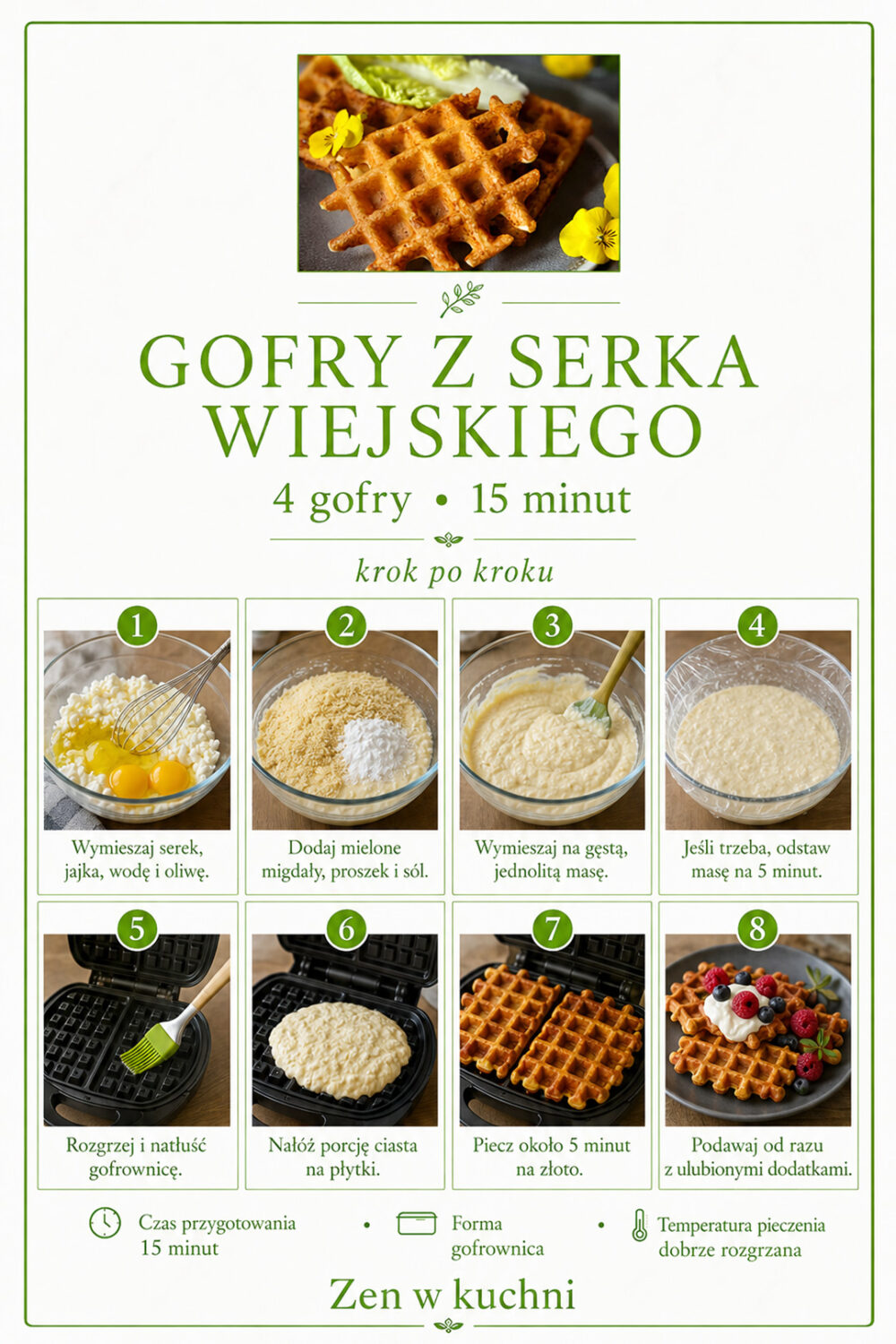 gofry z serka wiejskiego krok po kroku