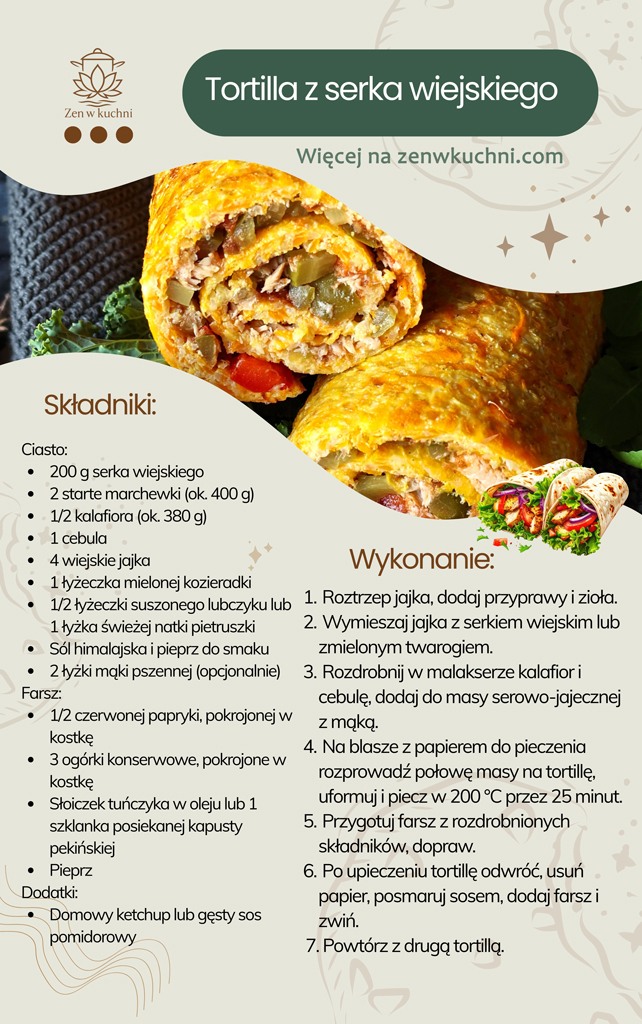 przepis na tortillę z serka wiejskiego
