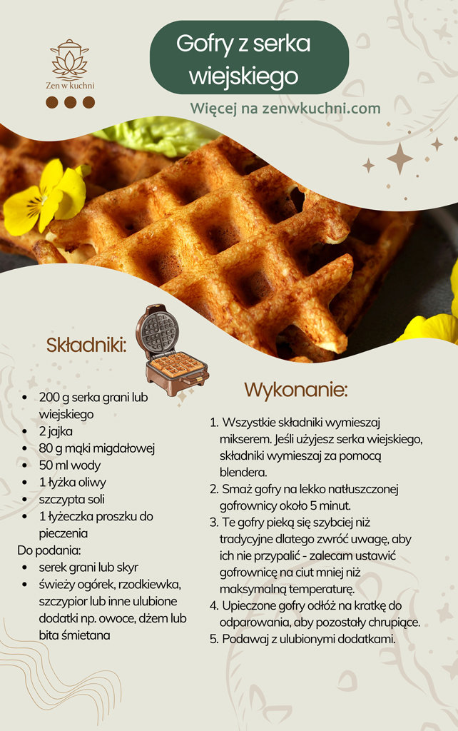 przepis na gofry z serka wiejskiego