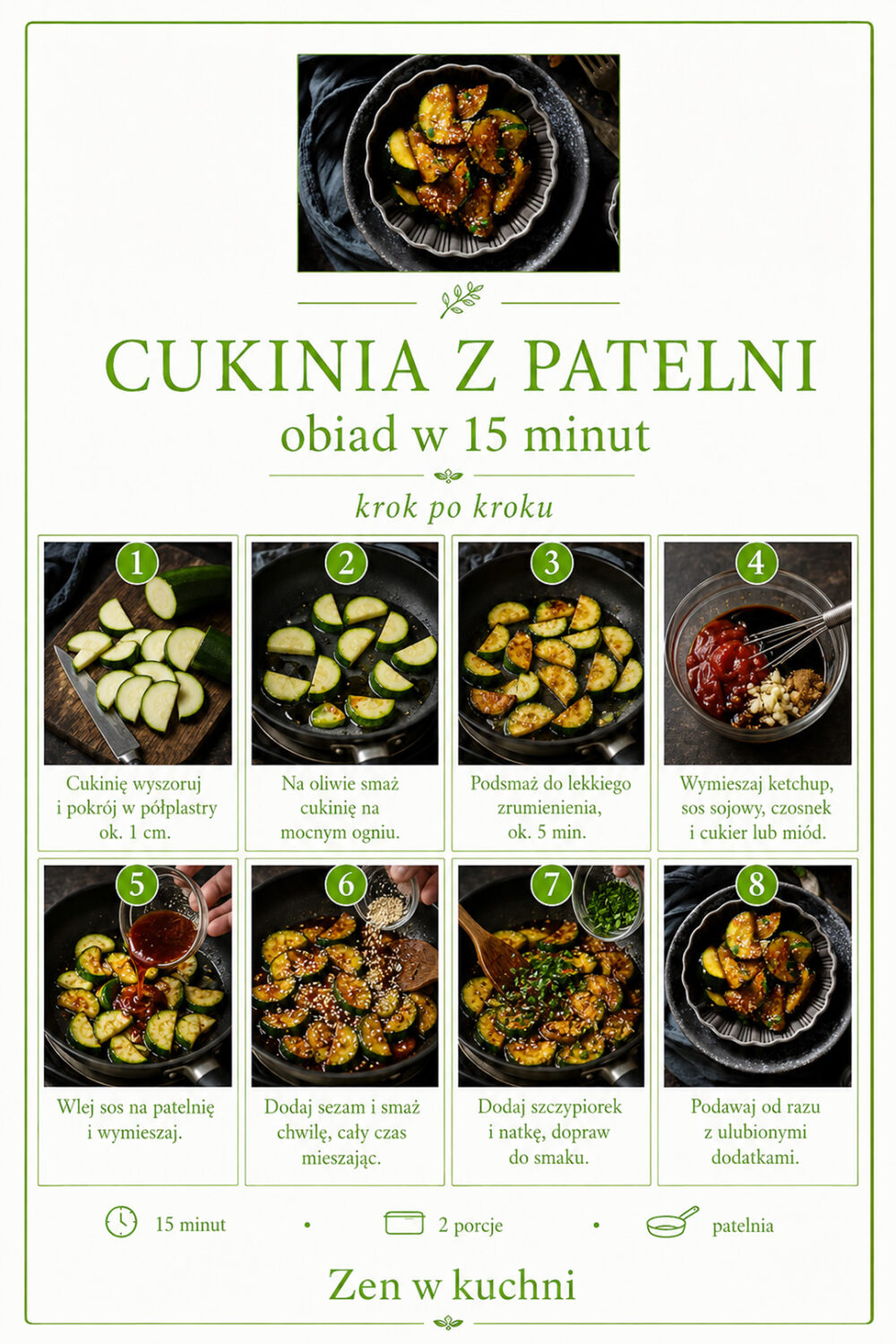 Jak zrobić cukinię z patelni krok po kroku